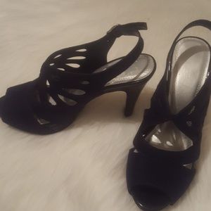 Impo Navy Blue Sling Back Heels